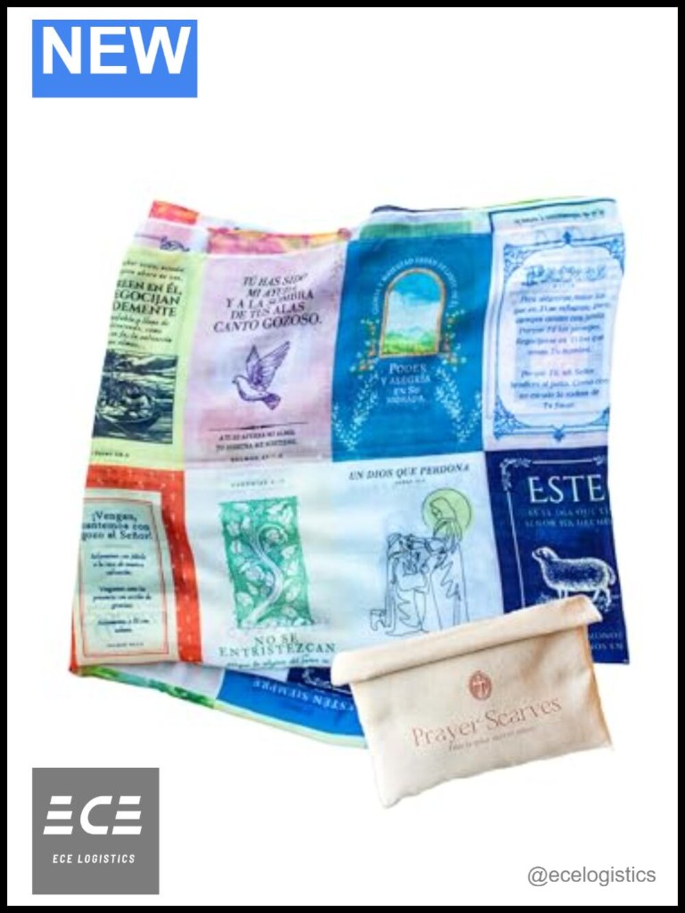 Prayer Scarf 35x70 Large Wrap with 24 Bible Verses for Women